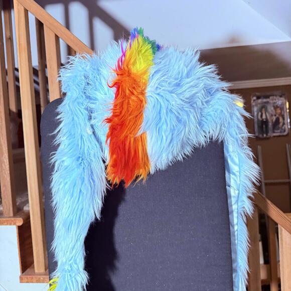 SpiritHood X My Little Pony 2015-2016 Rainbow Faux Fur Hood Neck Cover - Picture 9 of 9